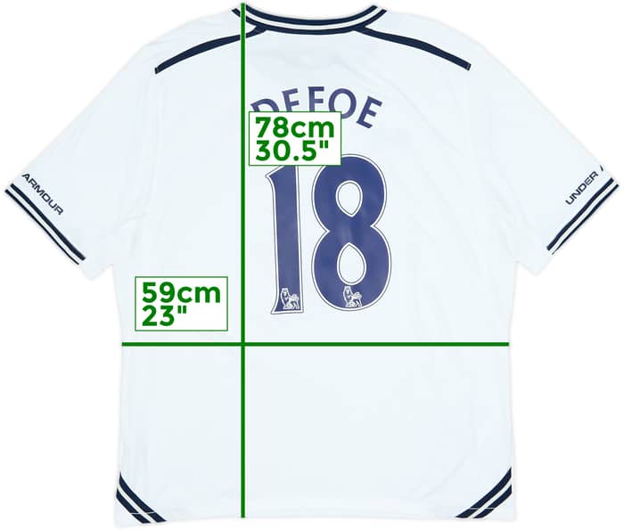 2013-14 Tottenham Home Shirt Defoe #18 - 8/10 - (XL)