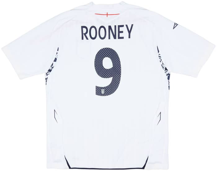 2007-09 England Home Shirt Rooney #9 - 7/10 - (XL)