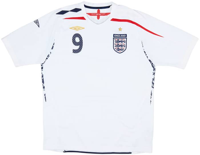 2007-09 England Home Shirt Rooney #9 - 7/10 - (XL)
