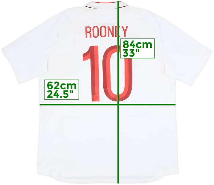 2012-13 England Home Shirt Rooney #10 (XXL)