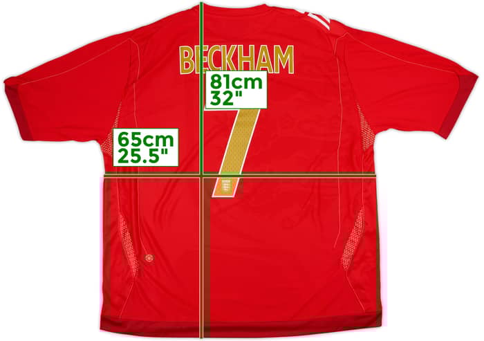 2006-08 England Away Shirt Beckham #7 (3XL)