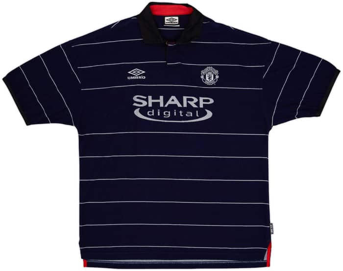 1999-00 Manchester United Away Shirt Beckham #7 - 8/10 - (XL)