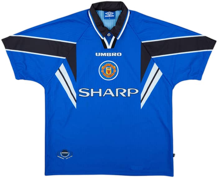 1996-98 Manchester United Third Shirt Cantona #7 - 8/10 - (XL)