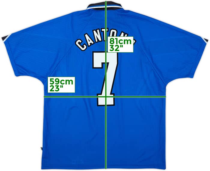 1996-98 Manchester United Third Shirt Cantona #7 - 8/10 - (XL)