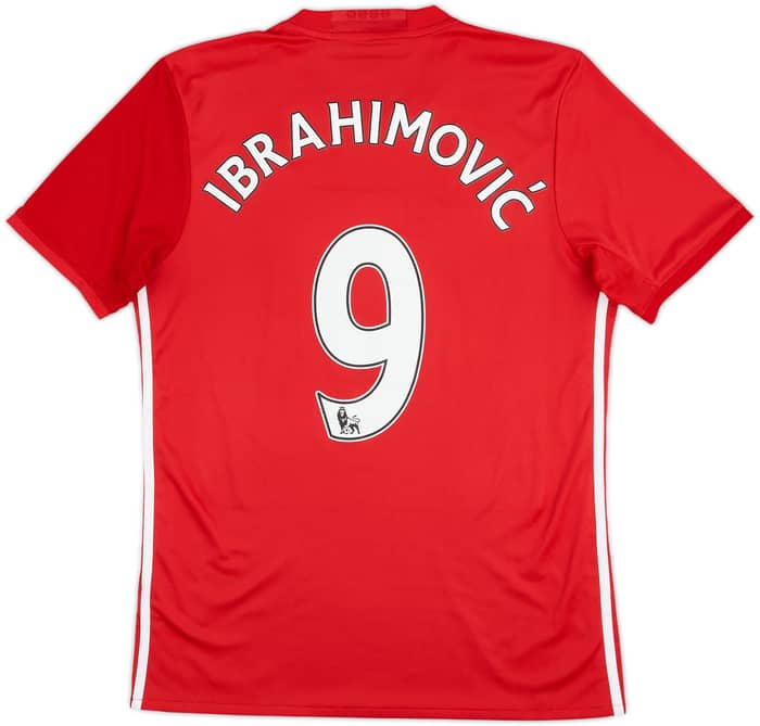 2016-17 Manchester United Home Shirt Ibrahimovic #9 - 9/10 - (M)