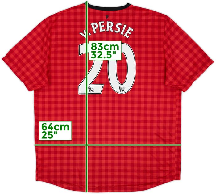 2012-13 Manchester United Home Shirt v.Persie #20 - 7/10 - (XXL)