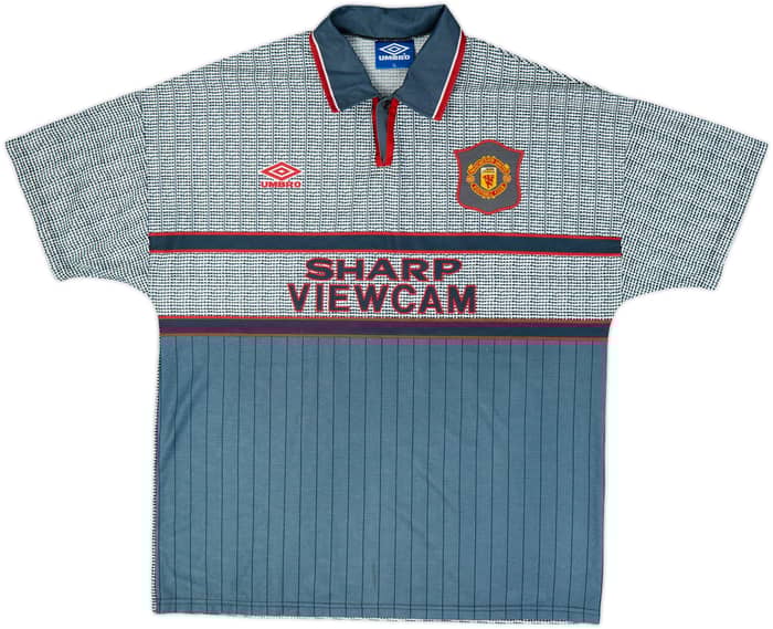 1995-96 Manchester United Away Shirt Cantona #7 - 8/10 - (XL)