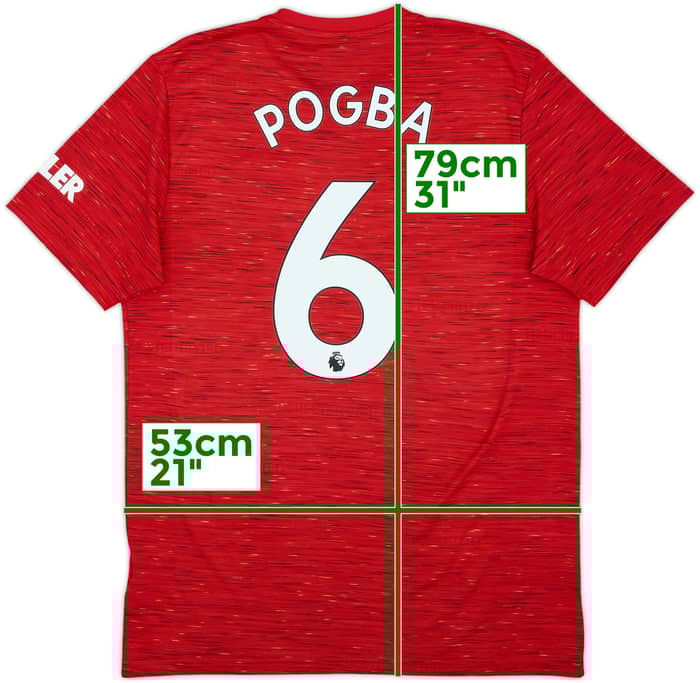 2020-21 Manchester United Home Shirt Pogba #6 - 9/10 - (L)