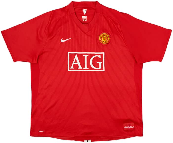 2007-09 Manchester United Home Shirt - 5/10 - (XXL)