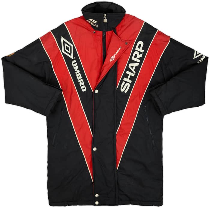 1992-93 Manchester United Umbro Padded Bench Coat - 7/10 - (S)