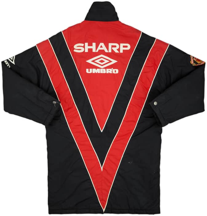 1992-93 Manchester United Umbro Padded Bench Coat - 7/10 - (S)