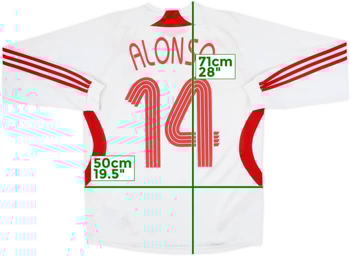 2007-08 Liverpool Away L/S Shirt Alonso #14 - 7/10 - (M)