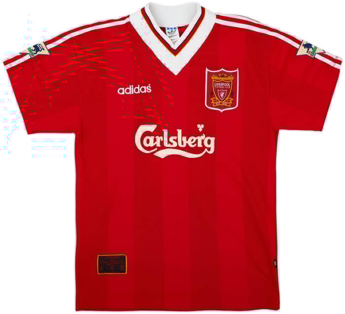 1995-96 Liverpool Home Shirt Rush #9 - 8/10 - (L)