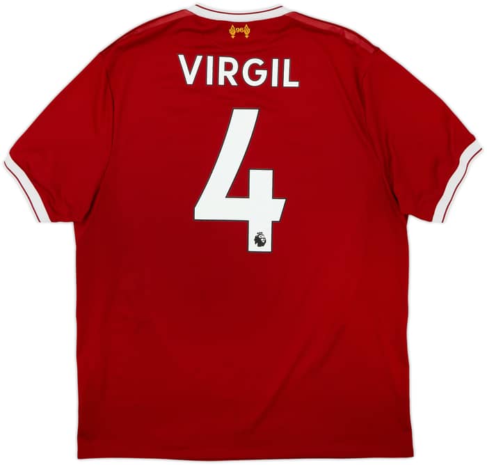 2017-18 Liverpool 125 Years Home Shirt Virgil #4 - 5/10 - (L)