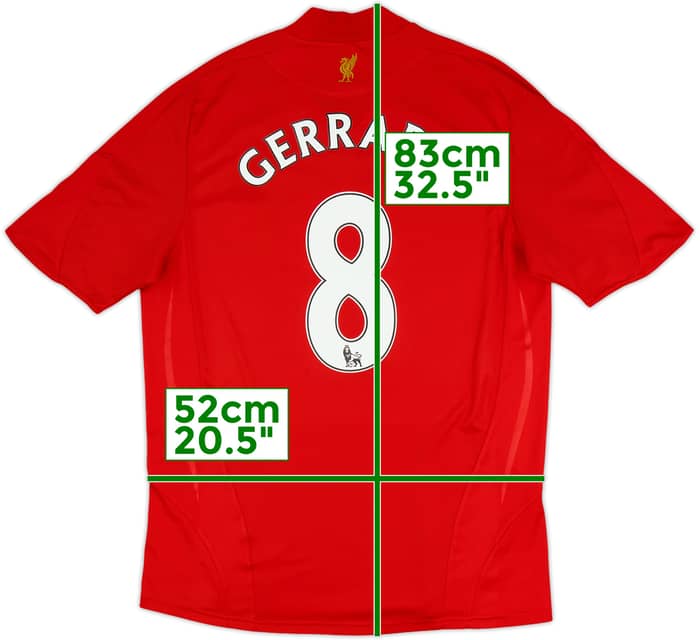 2008-10 Liverpool Home Shirt Gerrard #8 - 5/10 - (M)