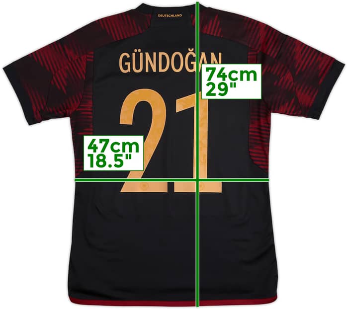 2022-23 Germany Away Shirt Gundogan #21 - 10/10 - (M)