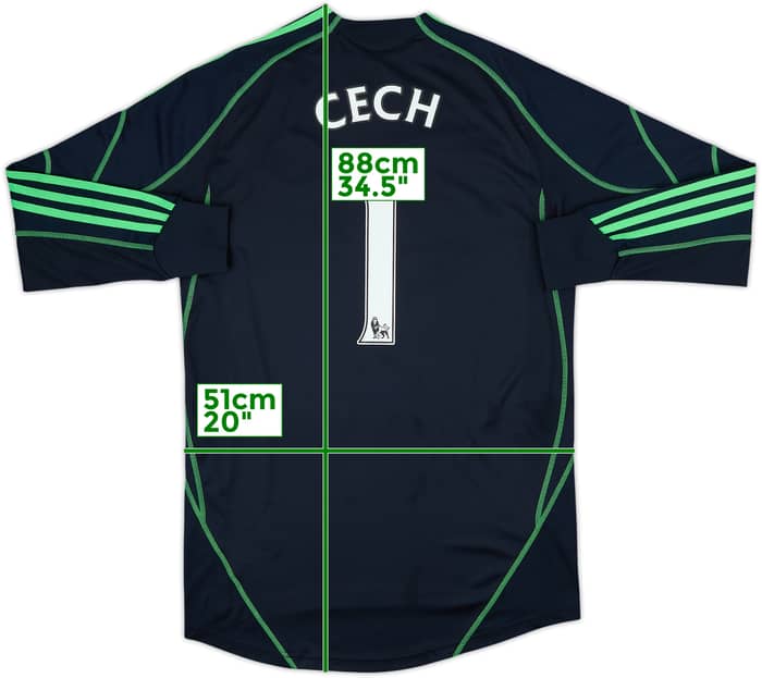 Camiseta de portero del Chelsea 2009-10 Cech #1 - 8/10 - (M)