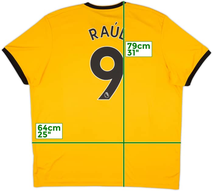2018-19 Wolves Home Shirt Raul #9 - 8/10 - (XXL)