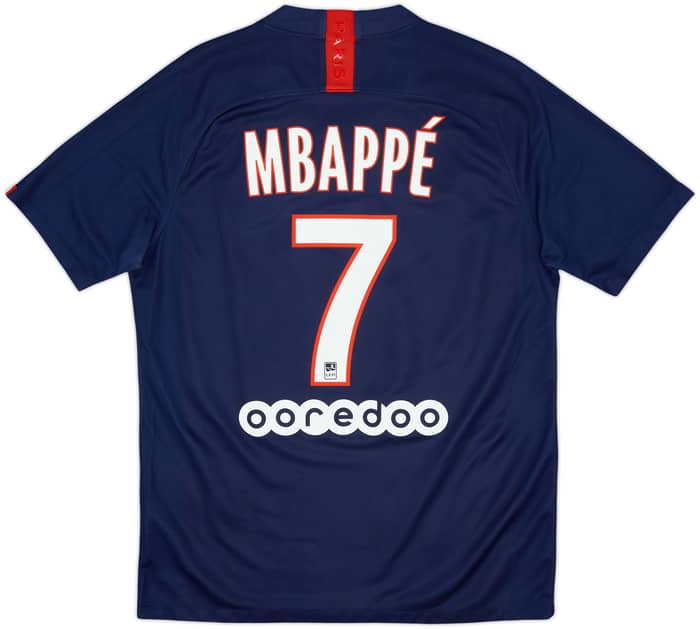 2019-20 Paris Saint-Germain Home Shirt Mbappe #7 - 6/10 - (M)