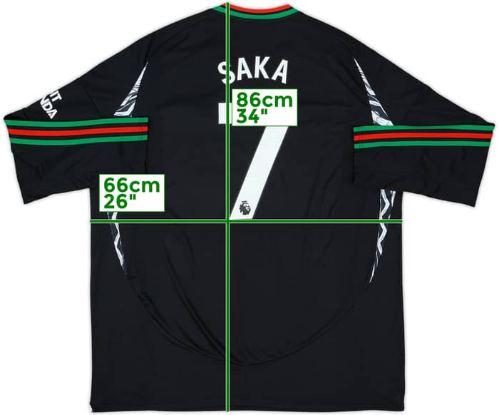 2024-25 Arsenal Away L/S Shirt Saka #7 - 9/10 - (3XL)