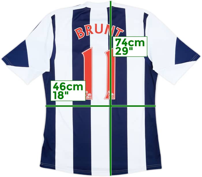 2013-14 West Brom Home Shirt Brunt #11 - 9/10 - (M)
