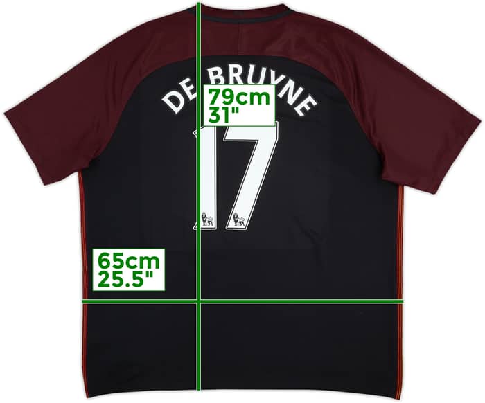 Camiseta de visitante del Manchester City 2016-17 De Bruyne #17 - 8/10 - (3XL)
