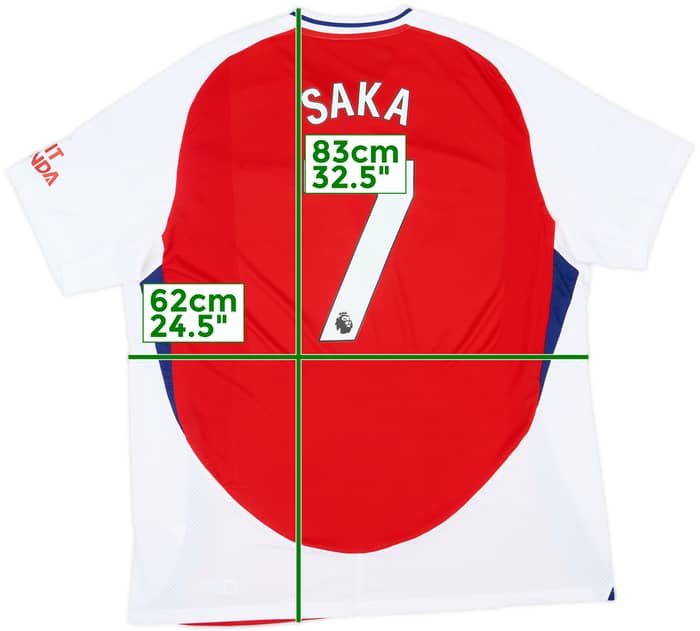 2024-25 Arsenal Home Shirt Saka #7 - 10/10 - (XXL)