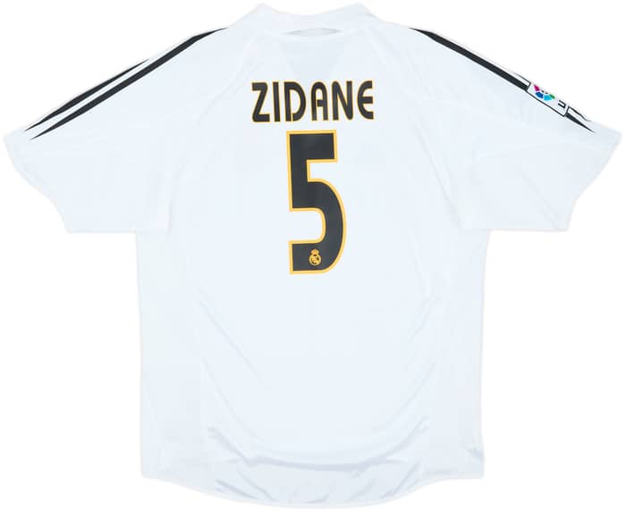2004-05 Real Madrid Home Shirt Zidane #5 - 8/10 - (L)