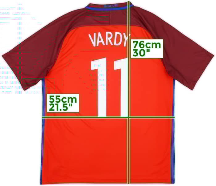 2016-17 England Away Shirt Vardy #11 - 9/10 - (L)