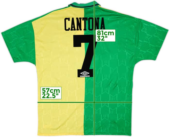 1992-94 Manchester United Third Shirt Cantona #7 - 9/10 - (XL)