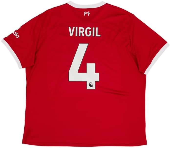 2023-24 Liverpool Home Shirt Virgil #4 - 10/10 - (XXL)