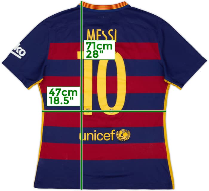 2015-16 Barcelona Authentic Home Shirt Messi #10 - 5/10 - (L)