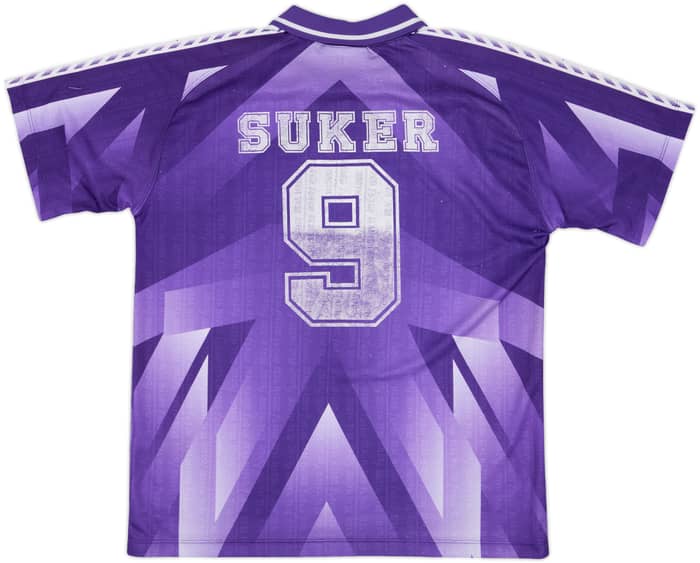1996-97 Real Madrid Taquy Away Shirt Suker #9 - 5/10 - (L)