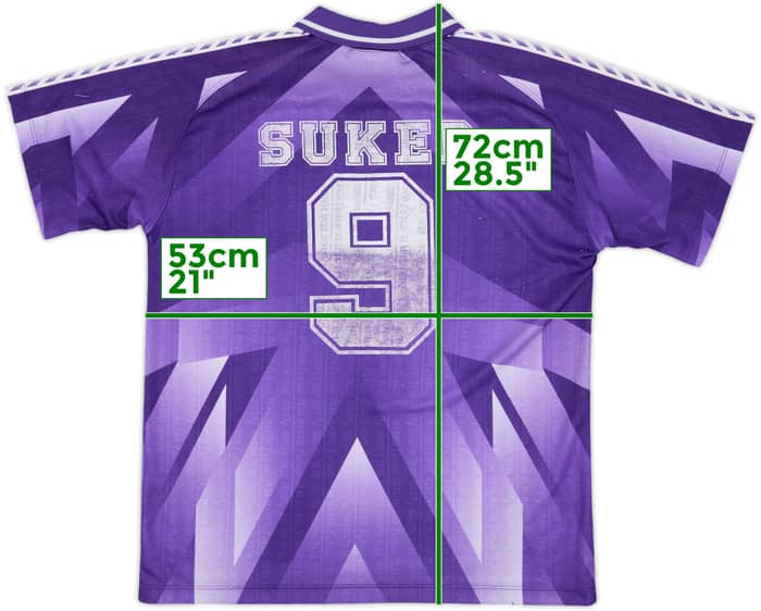 1996-97 Real Madrid Taquy Away Shirt Suker #9 - 5/10 - (L)