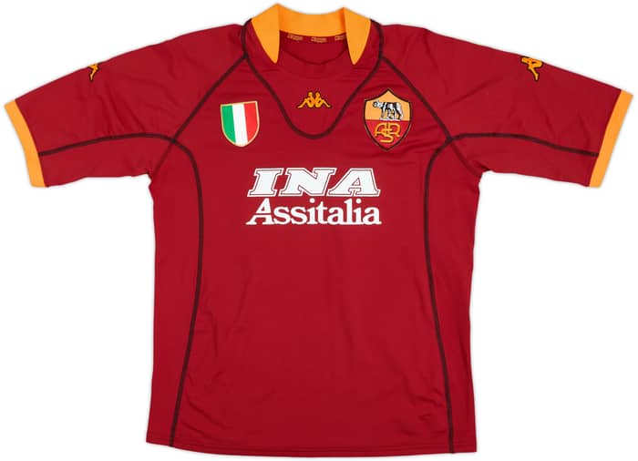 2001-02 Roma Home Shirt Totti #10 - 8/10 - (XXL)
