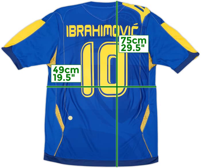 2006-08 Sweden Camiseta Visitante Ibrahimovic #10 - 8/10 - (M)