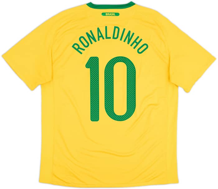 2010-11 Brazil Home Shirt Ronaldinho #10 - 6/10 - (L)