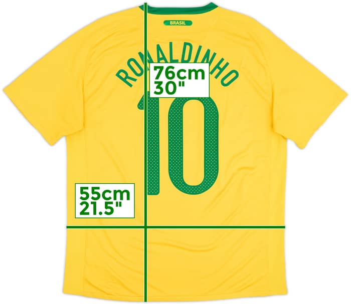 2010-11 Brazil Home Shirt Ronaldinho #10 - 6/10 - (L)