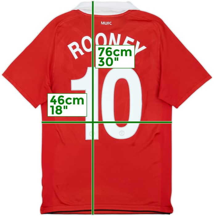 2010-11 Manchester United Home Shirt Rooney #10 - 6/10 - (S)