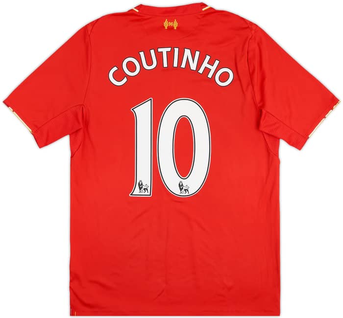 2015-16 Liverpool Home Shirt Coutinho #10 - 8/10 - (S)
