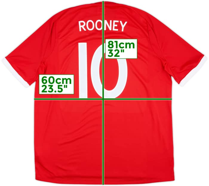 2010-11 England 'South Africa' Away Shirt Rooney #10 - 10/10 - (XXL)
