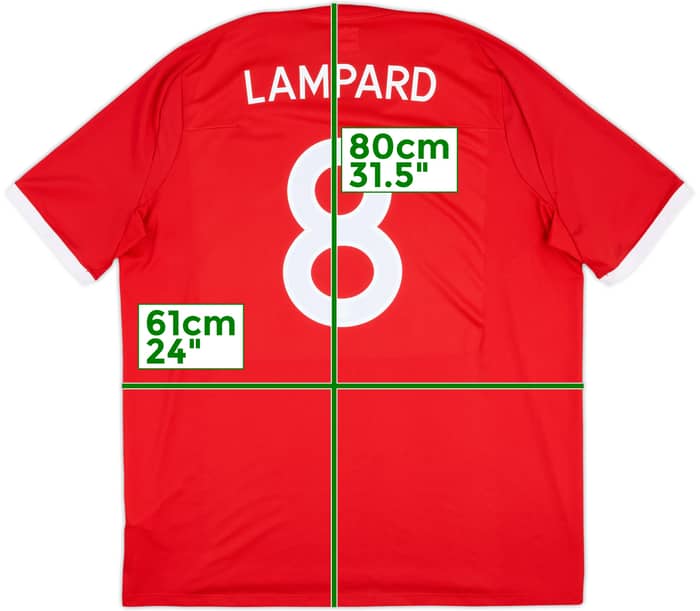 2010-11 England Away Shirt Lampard #8 - 10/10 - (XXL)