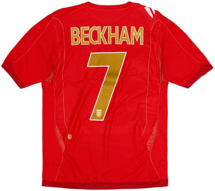 2006-08 England Away Shirt Beckham #7 - 6/10 - (S)