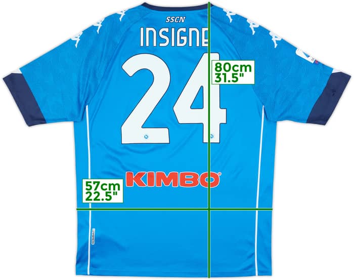 2020-21 Napoli Basic Home Shirt Insigne #24 - 8/10 - (3XL)