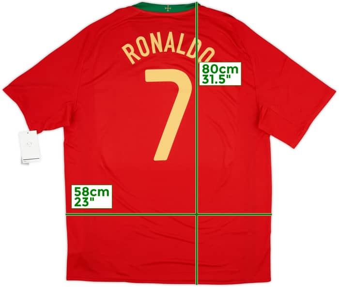 2008-10 Portugal Home Shirt Ronaldo #7 (XL)