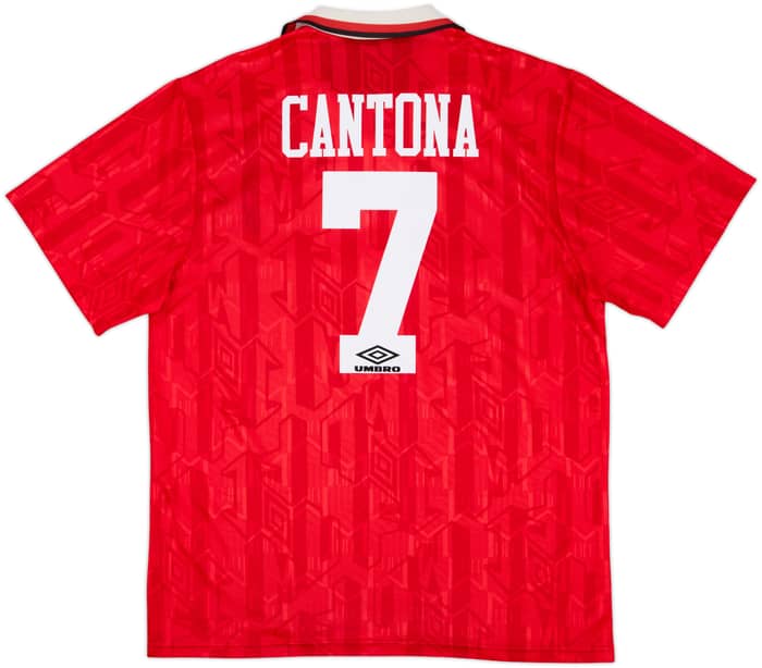 1992-94 Manchester United Home Shirt Cantona #7 - 8/10 - (XL)