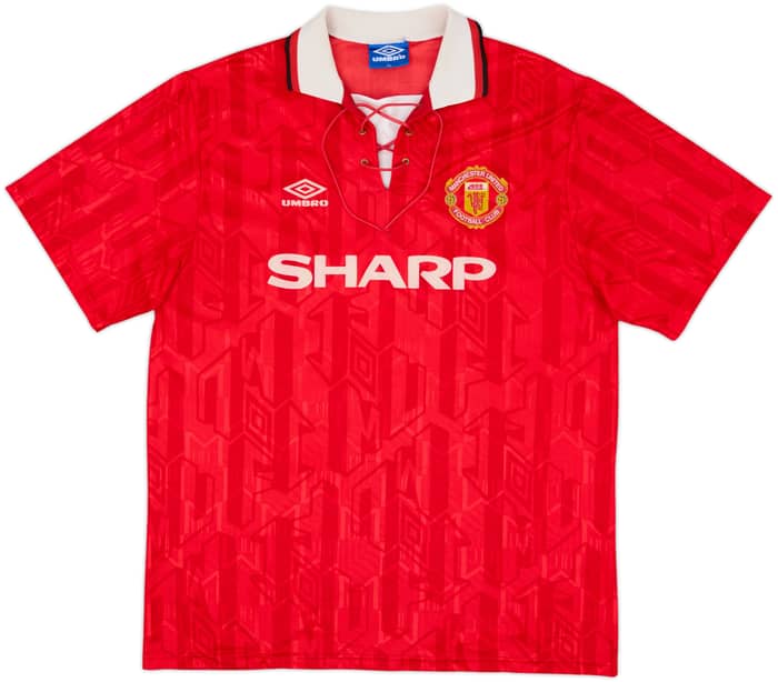1992-94 Manchester United Home Shirt Cantona #7 - 8/10 - (XL)