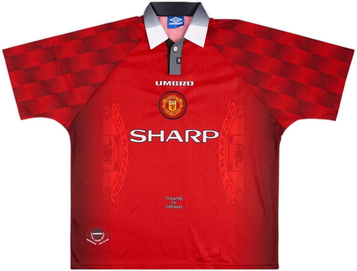1996-98 Manchester United Home Shirt Cantona #7 - 8/10 - (XXL)