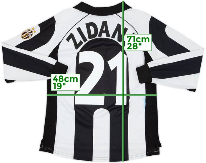 Camiseta de local de manga larga Centenario del Juventus 1997-98 Zidane #21 - 5/10 - (S)
