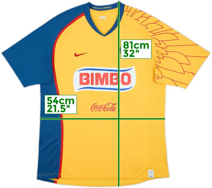 2007-08 Club America Home Shirt - 8/10 - (L)